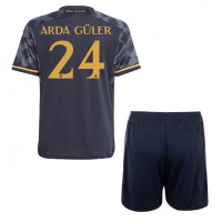 Billiga Real Madrid Arda Guler #24 Barnkläder Borta fotbollskläder till baby 2023-24 Kortärmad (+ Korta byxor)